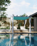 10x10 Ft Outdoor Pergola with Retractable Canopy and Mesh Screen - Sun