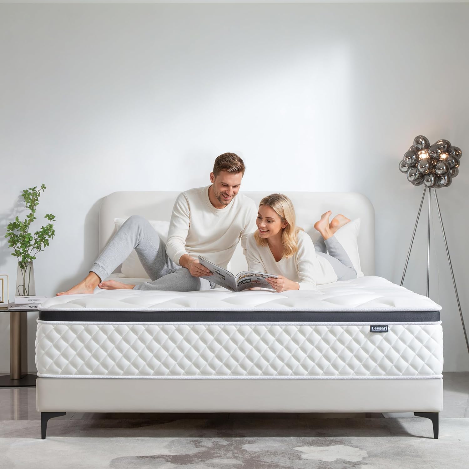 King Mattress with Gel Memory Foam and Innerspring Hybrid Design