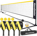Pickleball Set with Net and 4 Paddles - Portable Driveway Play