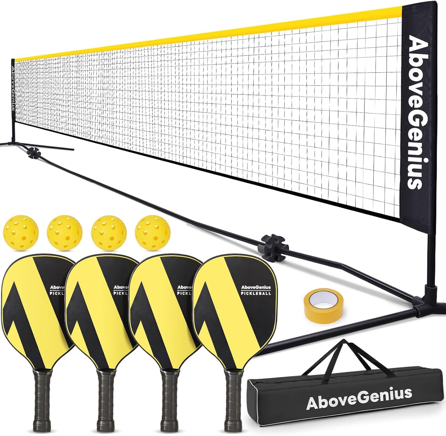 Complete Pickleball Set with Net and Paddles for Fun Play