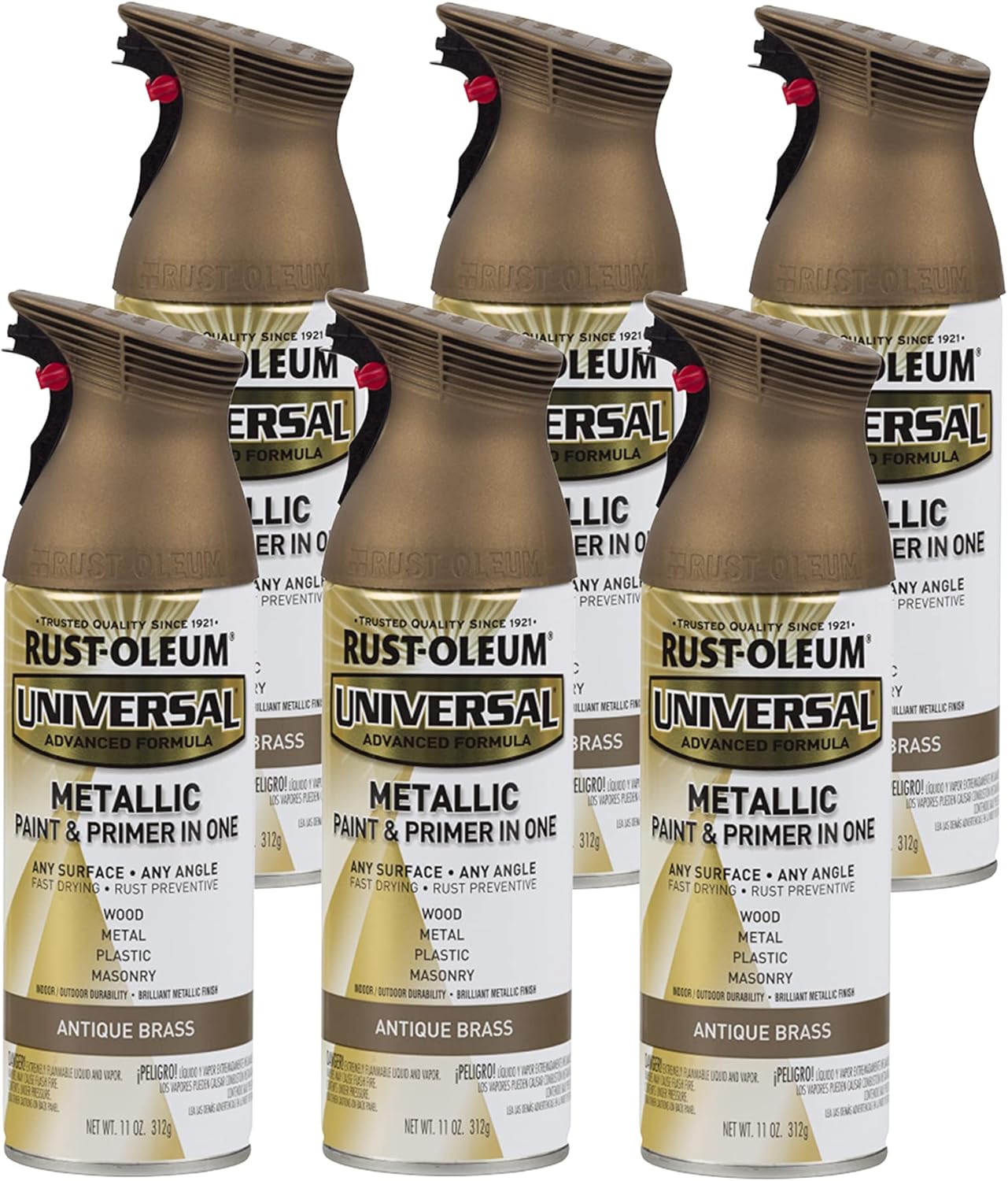 Rust-Oleum Universal All Surface Metallic Spray Paint 6 Pack