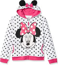 Disney Girls' Minnie Hoodie with Bow and Ear - Soft Zip-Up Classic