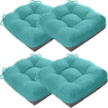 MAGIC ELEPHANT Chair Cushions Aqua Green Set of 4 - Thick Memory Foam