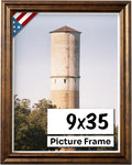 Vintage Rustic Bronze 9x35 Picture Frame.75 in Wide - Handmade Solid