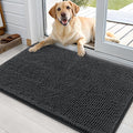 Dog Door Mat for Muddy Paws 36x24 - Absorbent Chenille Mud Mat