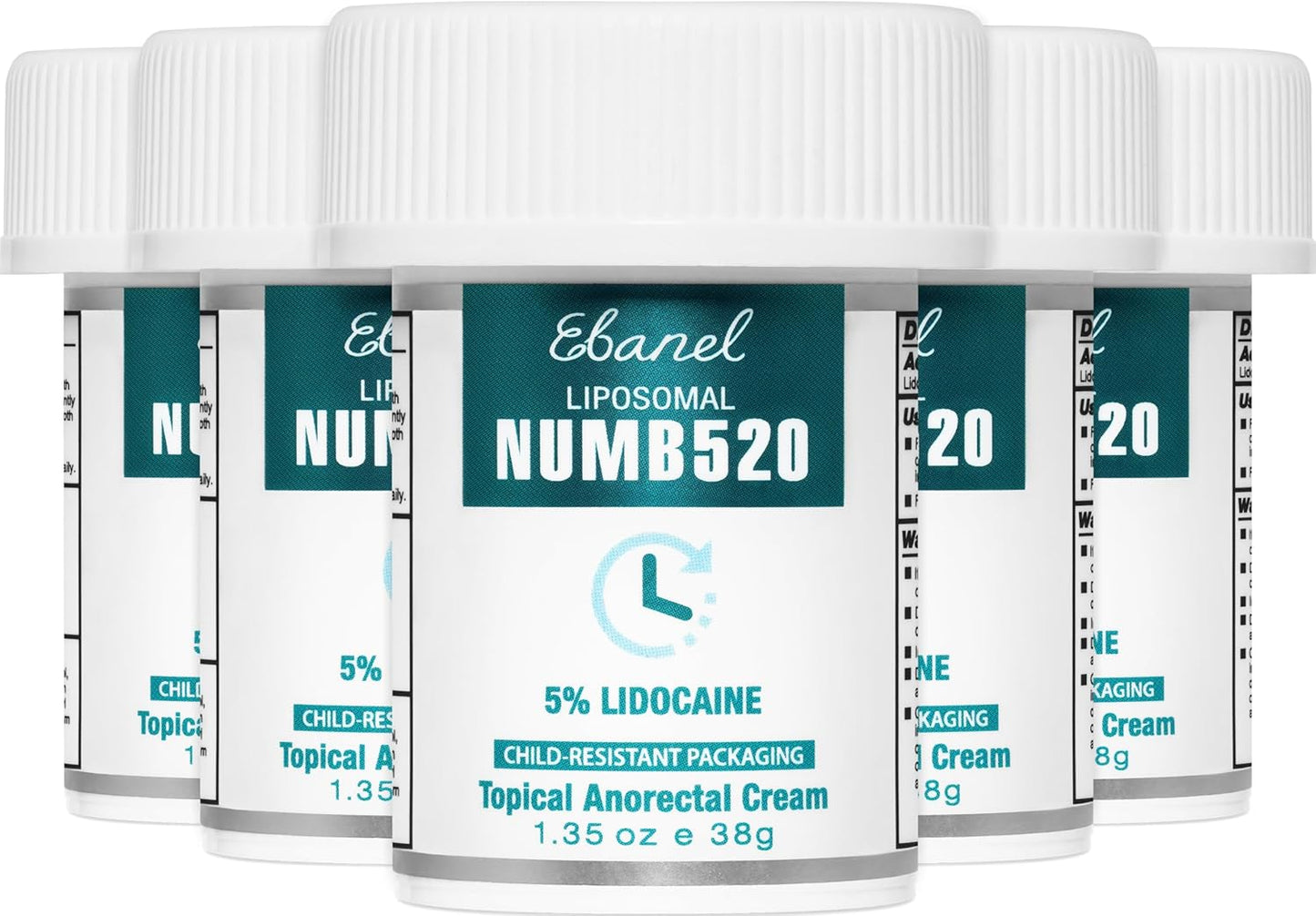 Ebanel 5% Lidocaine Numbing Cream for Pain Relief and Itch