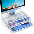 HUANUO Monitor Stand Riser with Drawer - Ergonomic Desk Organizer