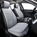 2pc Car Seat Covers Luxury PU Leather Front Seat Protectors - Gray