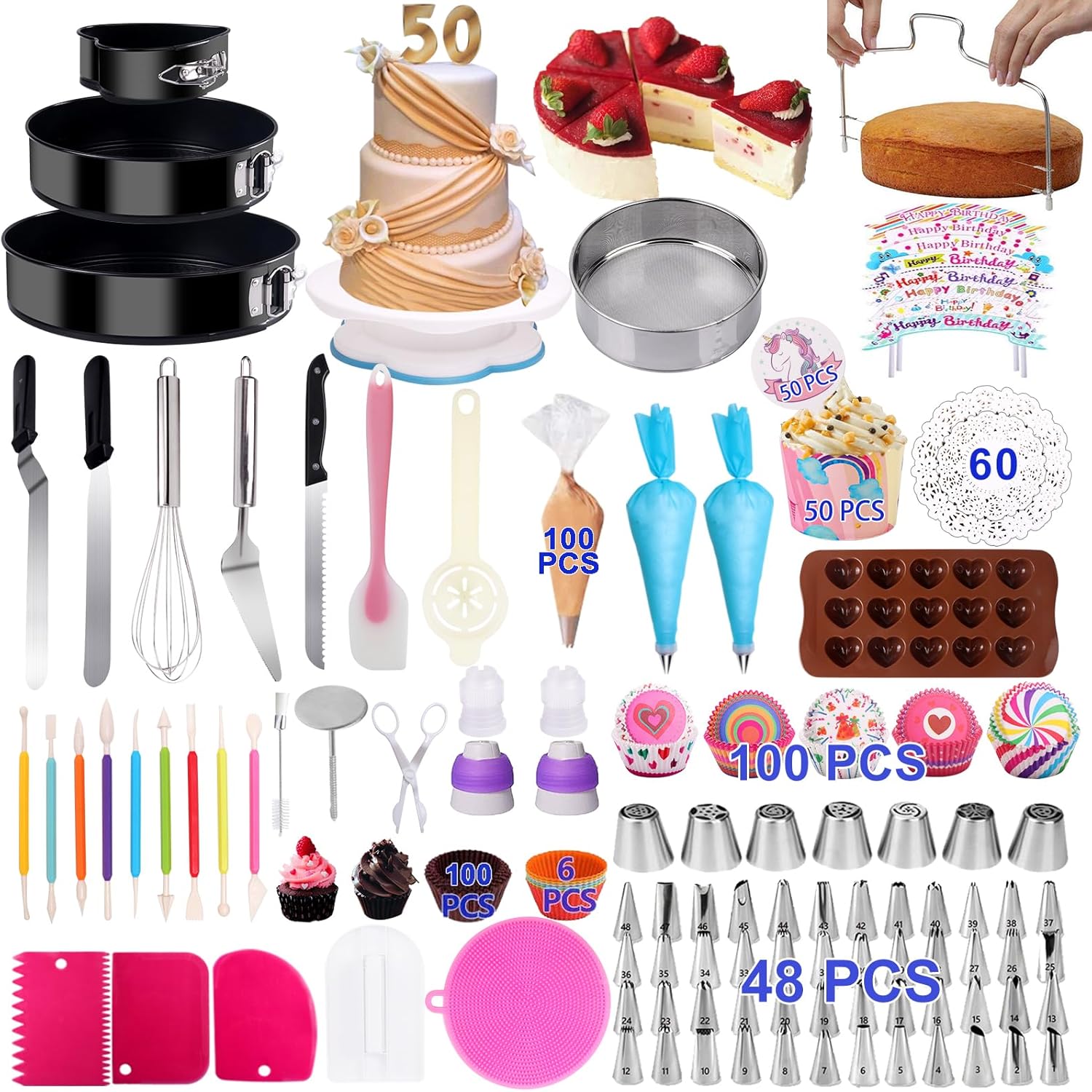 567 PCS Cake Decorating Kits for Beginners and Cake Lovers