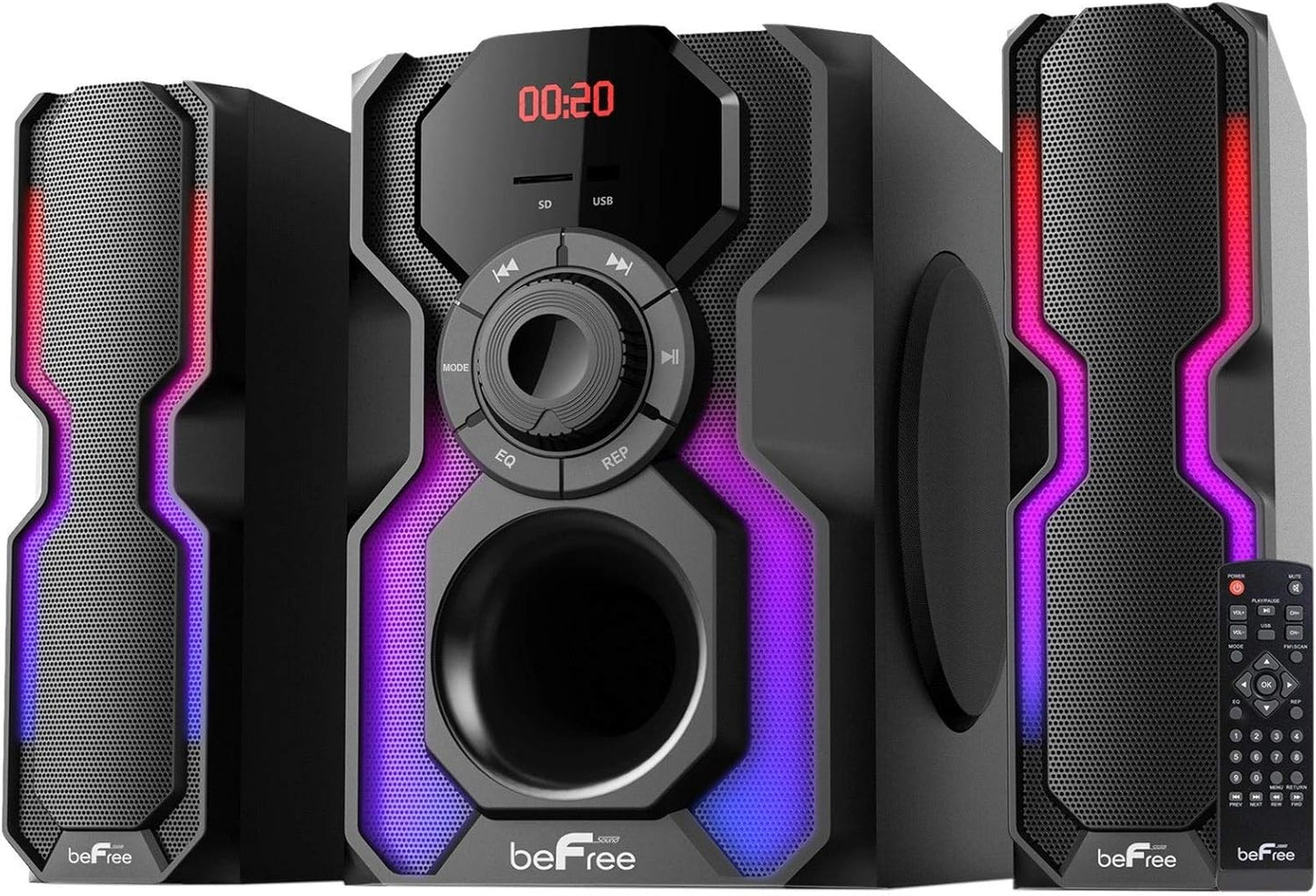 beFree Sound 2.1 Channel Bluetooth Multimedia Speaker System