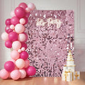 Pink Shimmer Wall Backdrop Panels 4ft x 6ft - Sequin Party Backdrop