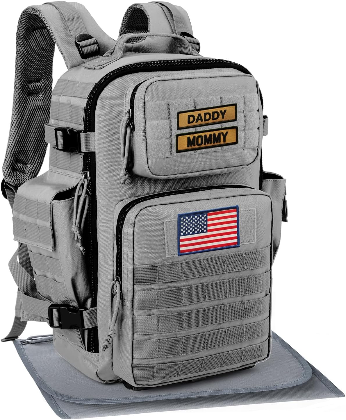 SHARKMOUTH Dad Diaper Bag - Military-Grade Backpack for Dads