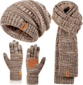 Women's Winter Beanie Hat Scarf and Gloves Set for Ultimate Warmth