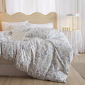 mixinni Blue Flower Duvet Cover Full Size - Soft 100% Cotton