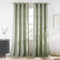 NICETOWN Thick Linen Greyish Green Curtains W55 x L96 - Privacy