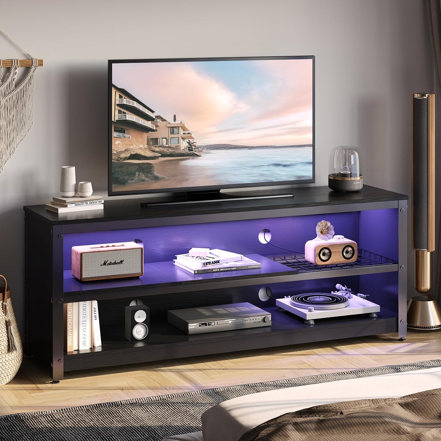 Adjustable LED Gaming TV Stand for 60 TVs