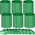 Pool Pass Silicone Wristbands K001-K100 - 100 Numbered Green Bands