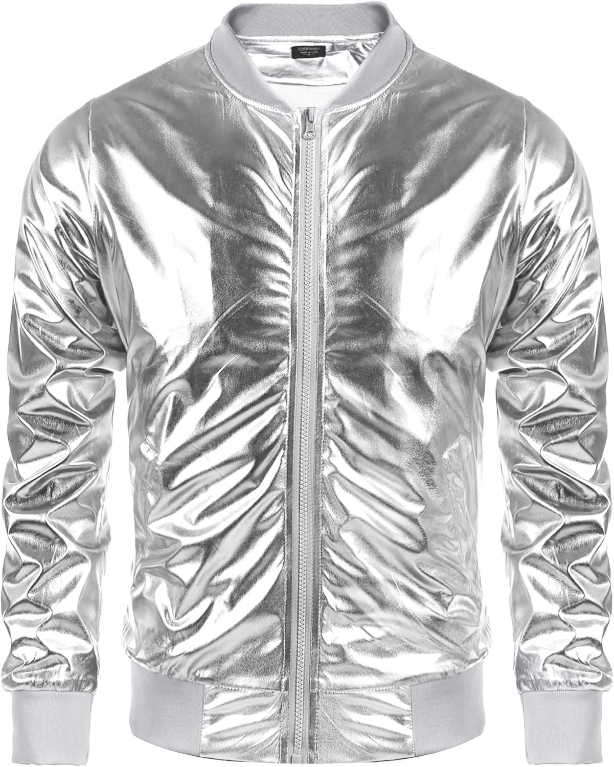 COOFANDY Men's Metallic Jacket for Disco and Party Events