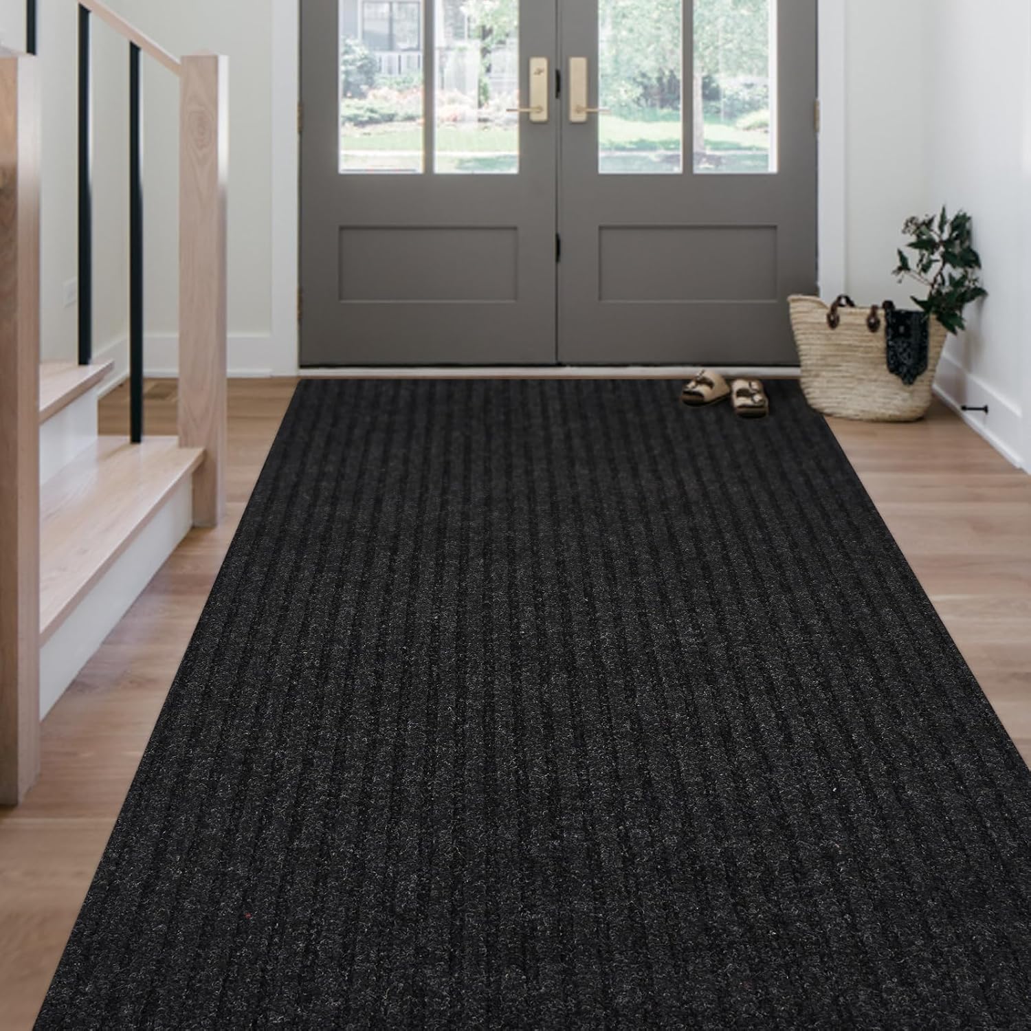 Outdoor Indoor 4ft x 55ft Runner Rug with Non-Slip Backing