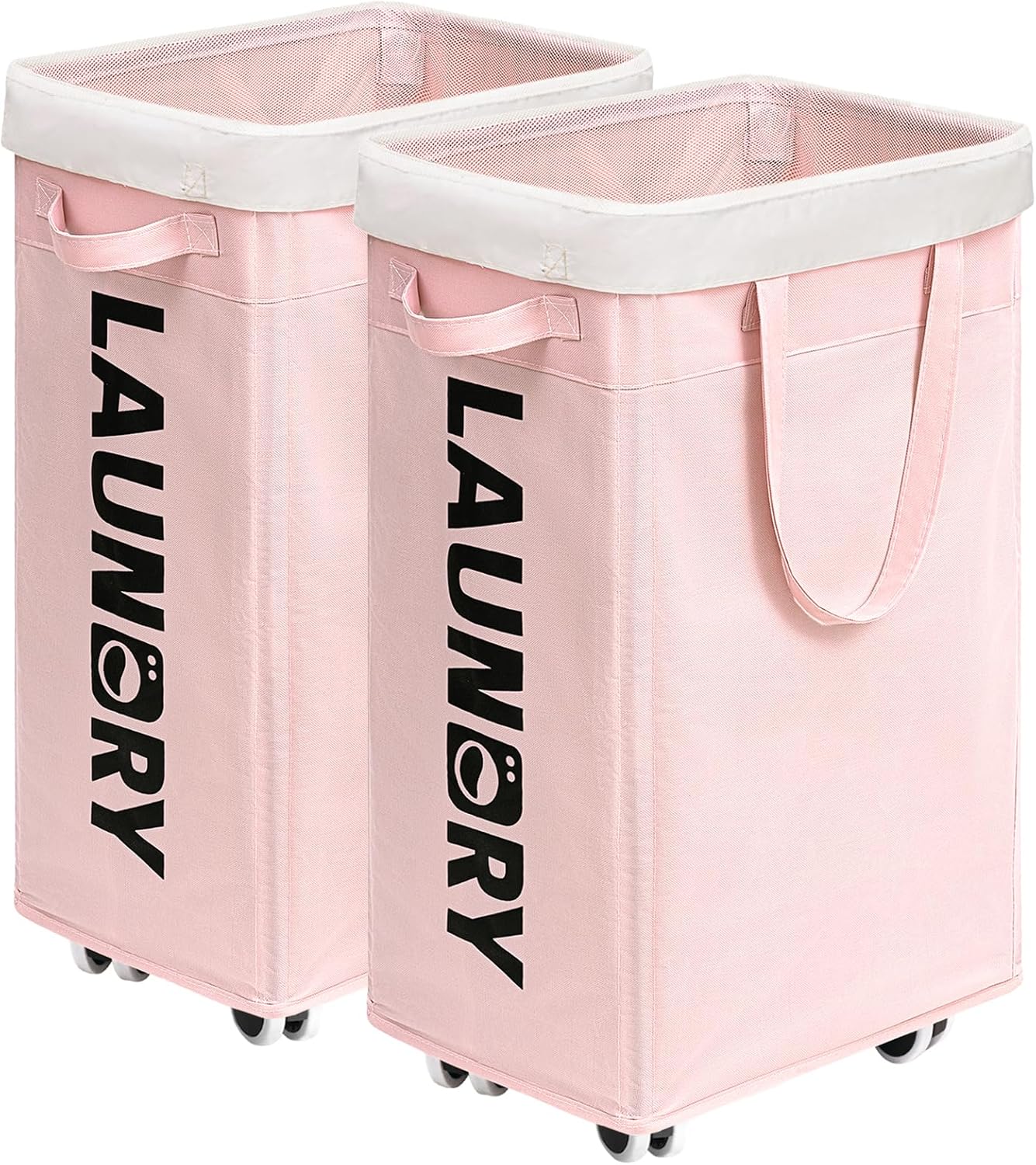 CHICVITA Laundry Hamper with Wheels for Easy Transport and Storage