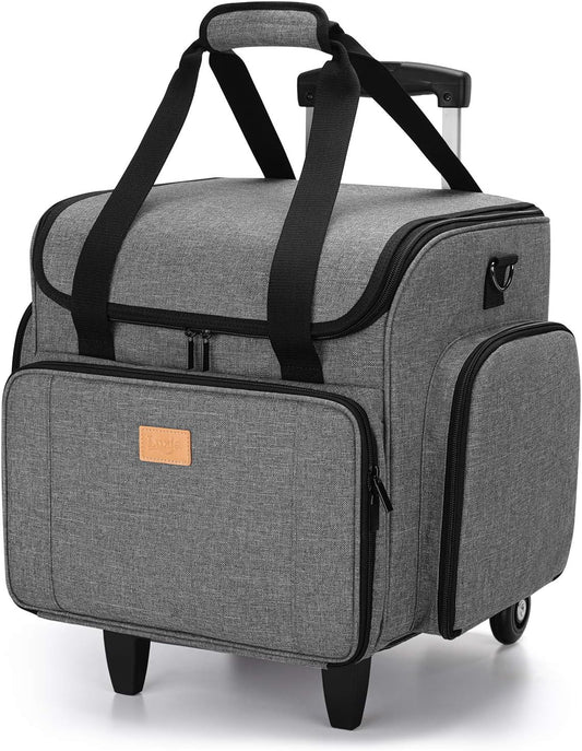 LUXJA Sewing Machine Case: Detachable Dolly for Easy Transport