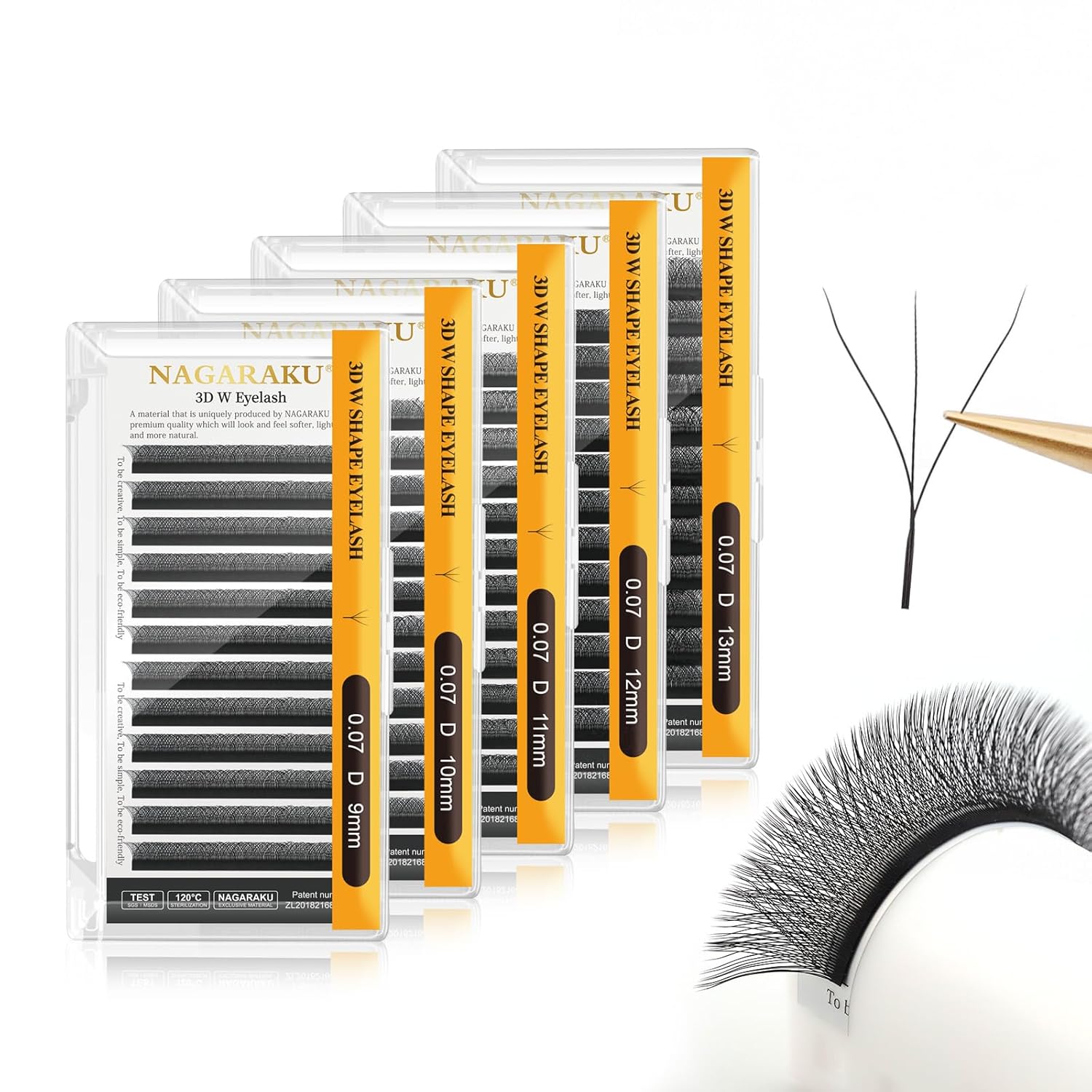 3D W Shape Eyelash Extensions for Easy Fanning and Volume