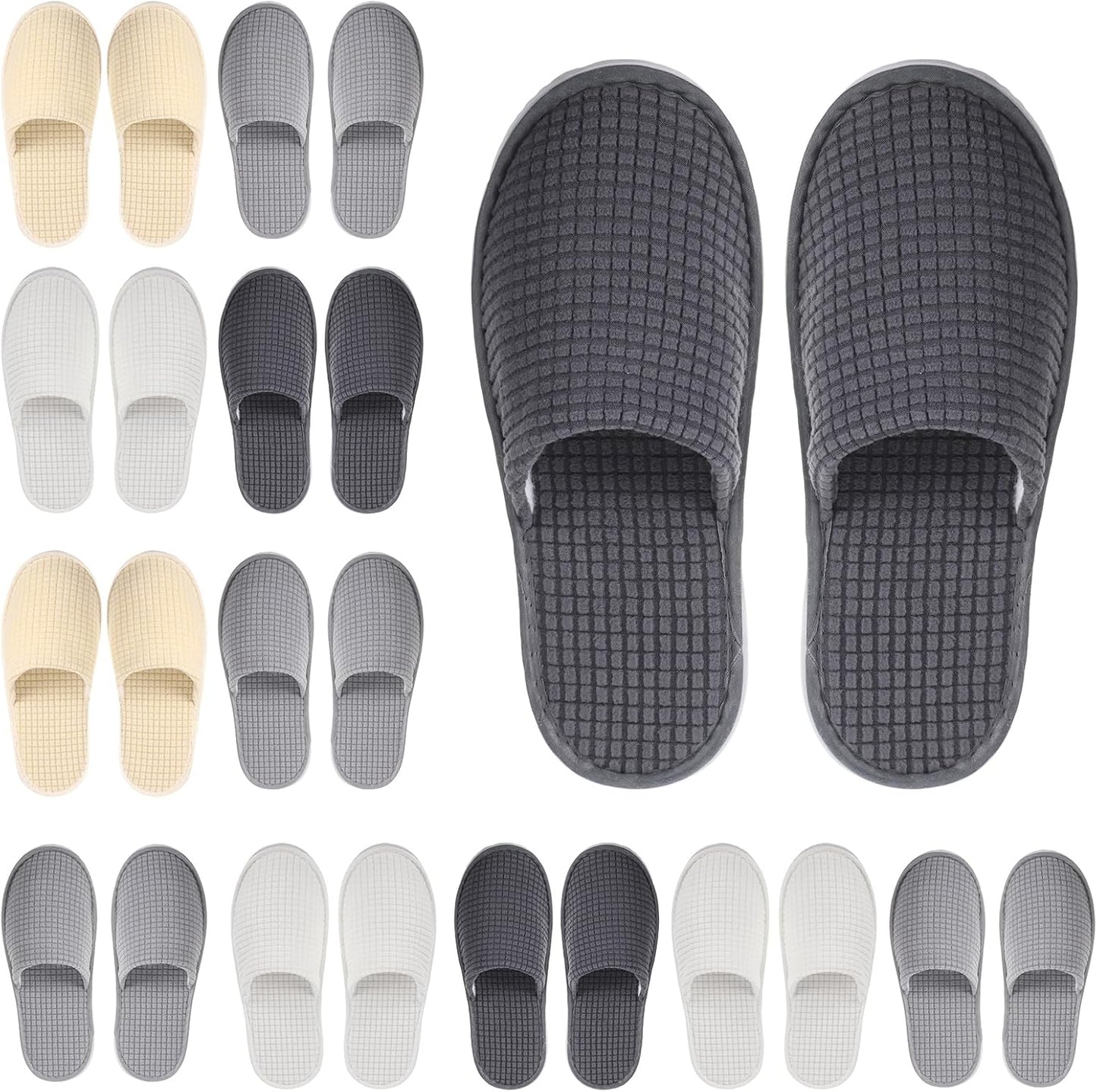 Geyoga 12 Pair House Slippers for Guests - Comfortable & Non-Slip