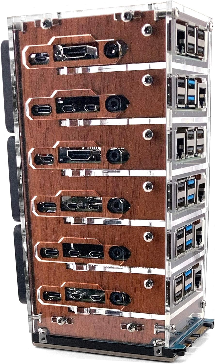 C4Labs Zebra Bramble Fan Cluster Case for Raspberry Pi 5, 4B, 3B