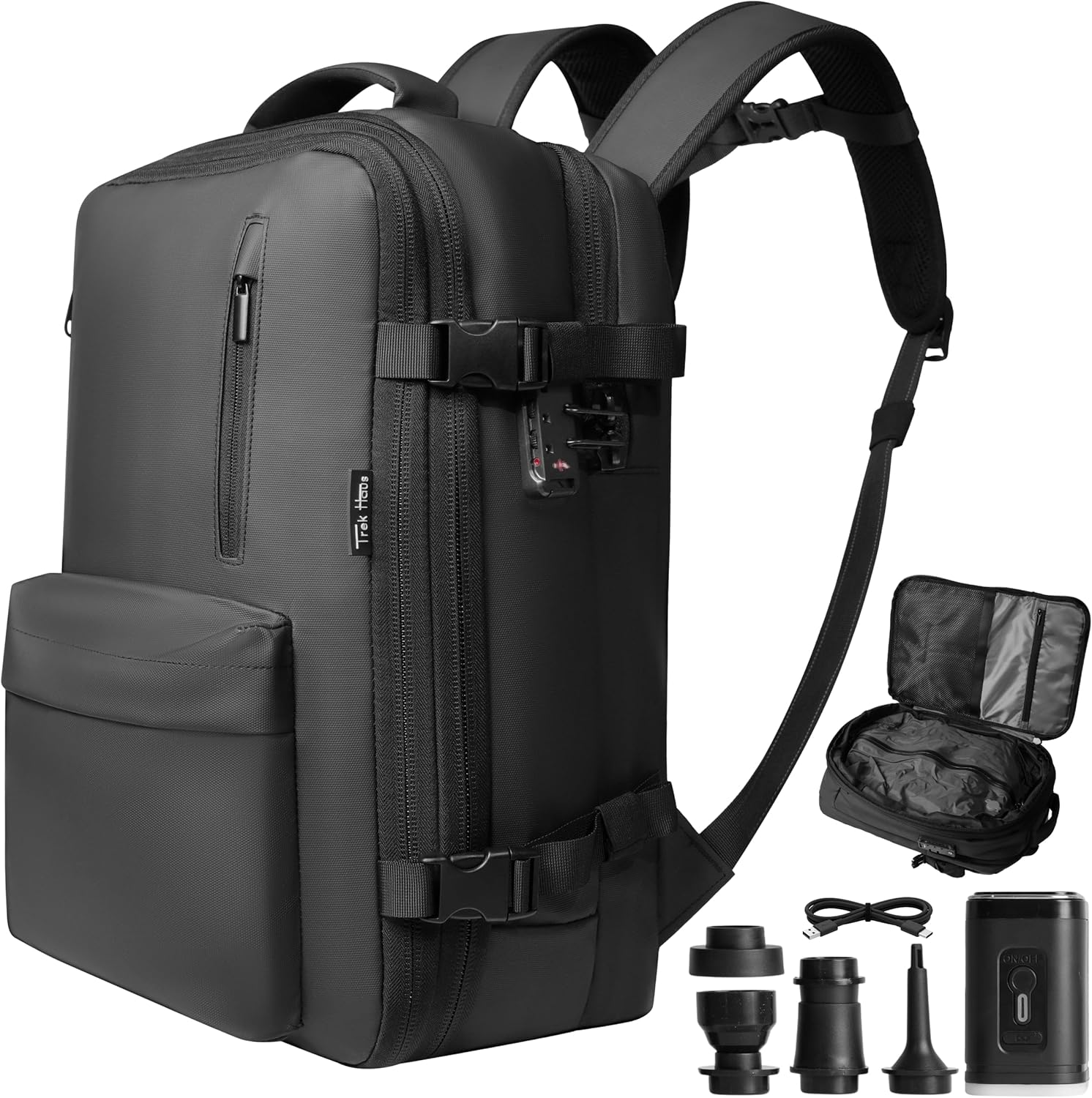 Vacuum Compression Travel Backpack with TSA Lock and Laptop Sleeve