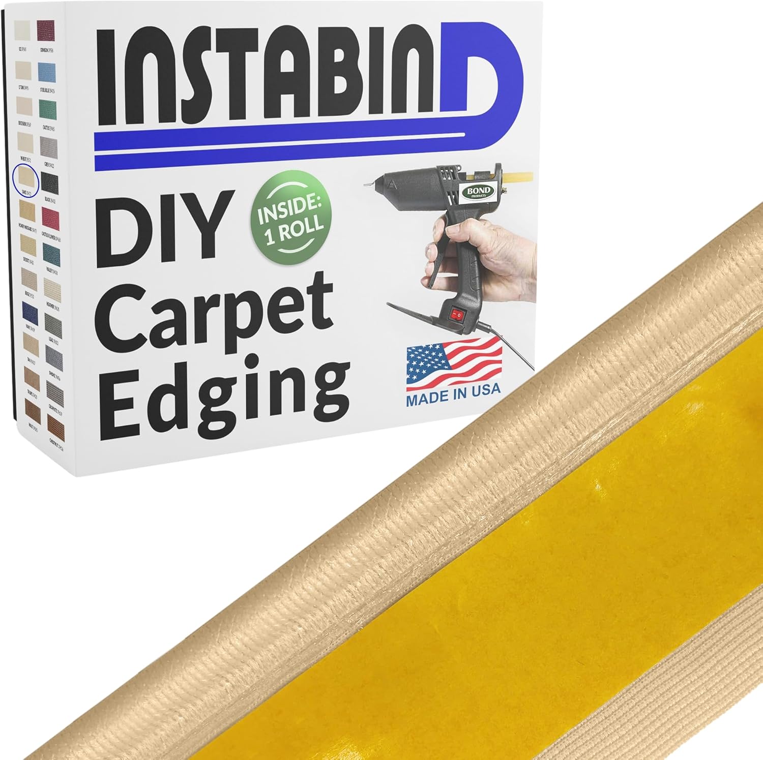 Instabind Carpet Binding Tape for DIY Rug Finishing Edges