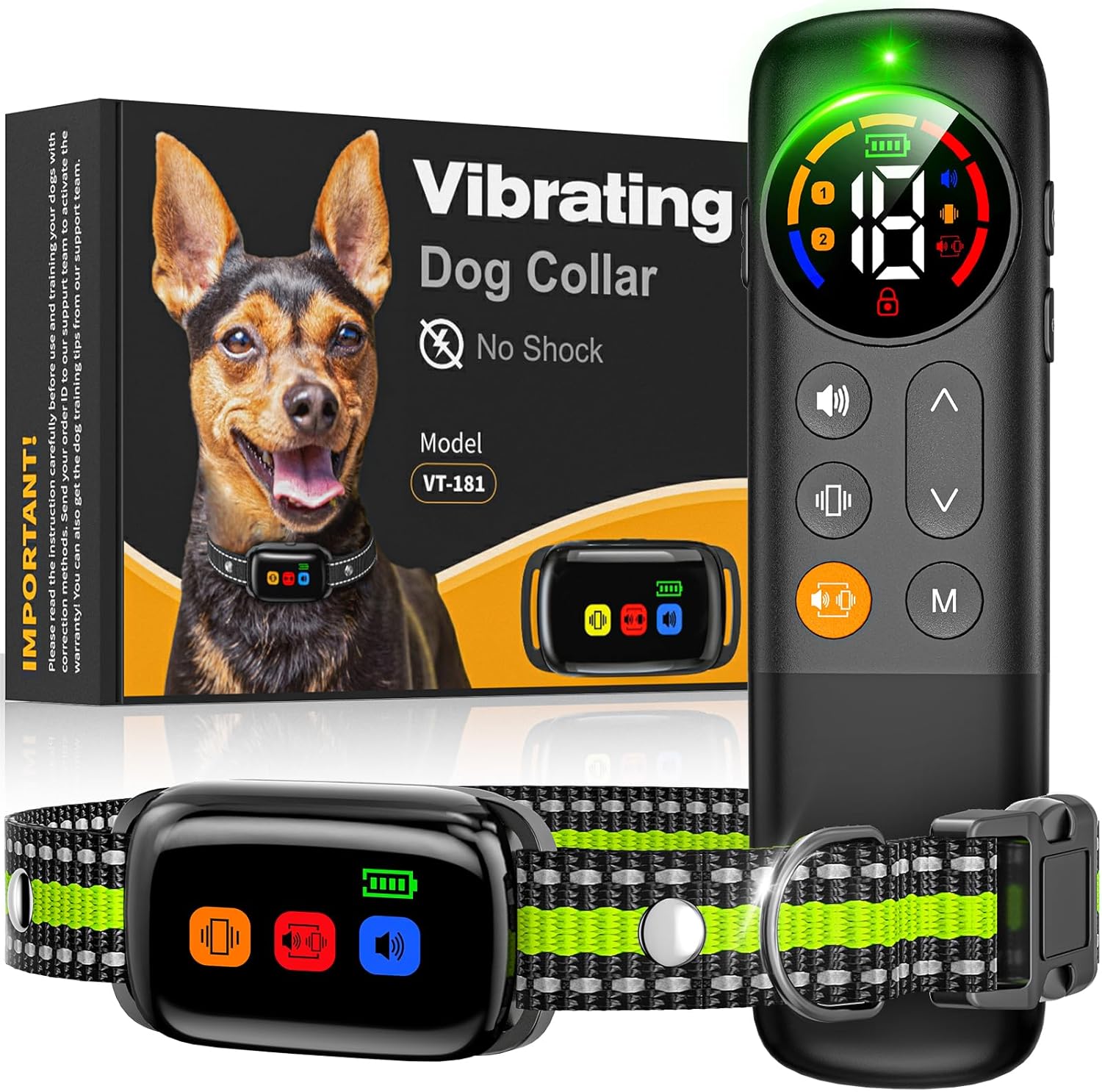 No Shock Dog Training Collar with Remote for Effective Training