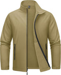 MAGCOMSEN Men's Fleece Lined Softshell Jacket Waterproof Windbreaker 4