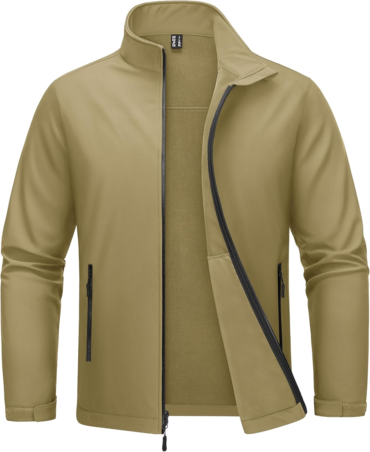 MAGCOMSEN Men's Fleece Lined Softshell Jacket for Winter Use