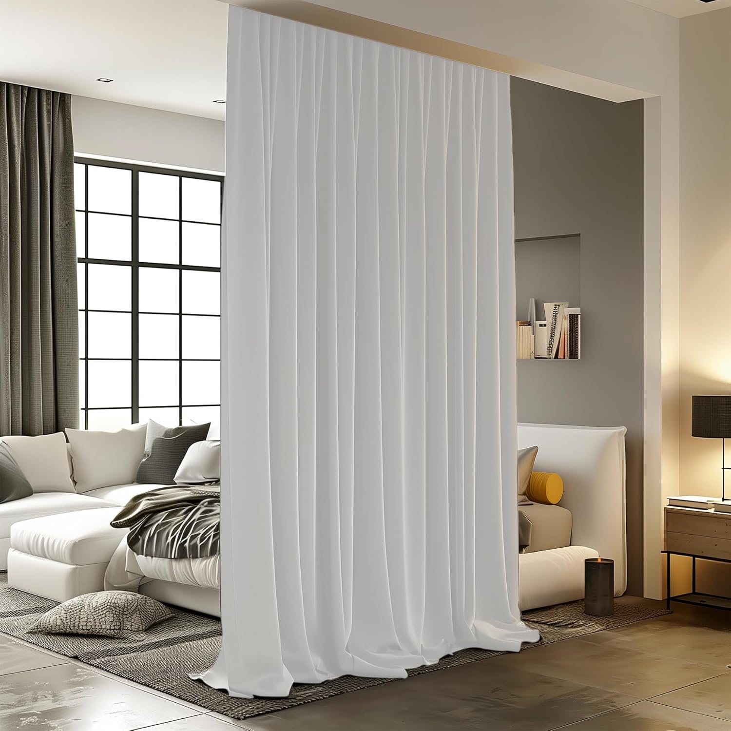 Room Divider Curtains for Rod - Blackout Privacy Solution