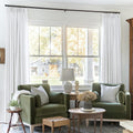 Pinch Pleated Light Filtering Curtain Panel 26in x 96in - Soft Linen