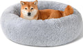 Dog Calming Bed for Small Medium Dogs - Round Donut Washable 32in