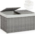Storage Basket with Lid Rattan Woven Storage Baskets with 2 Lids