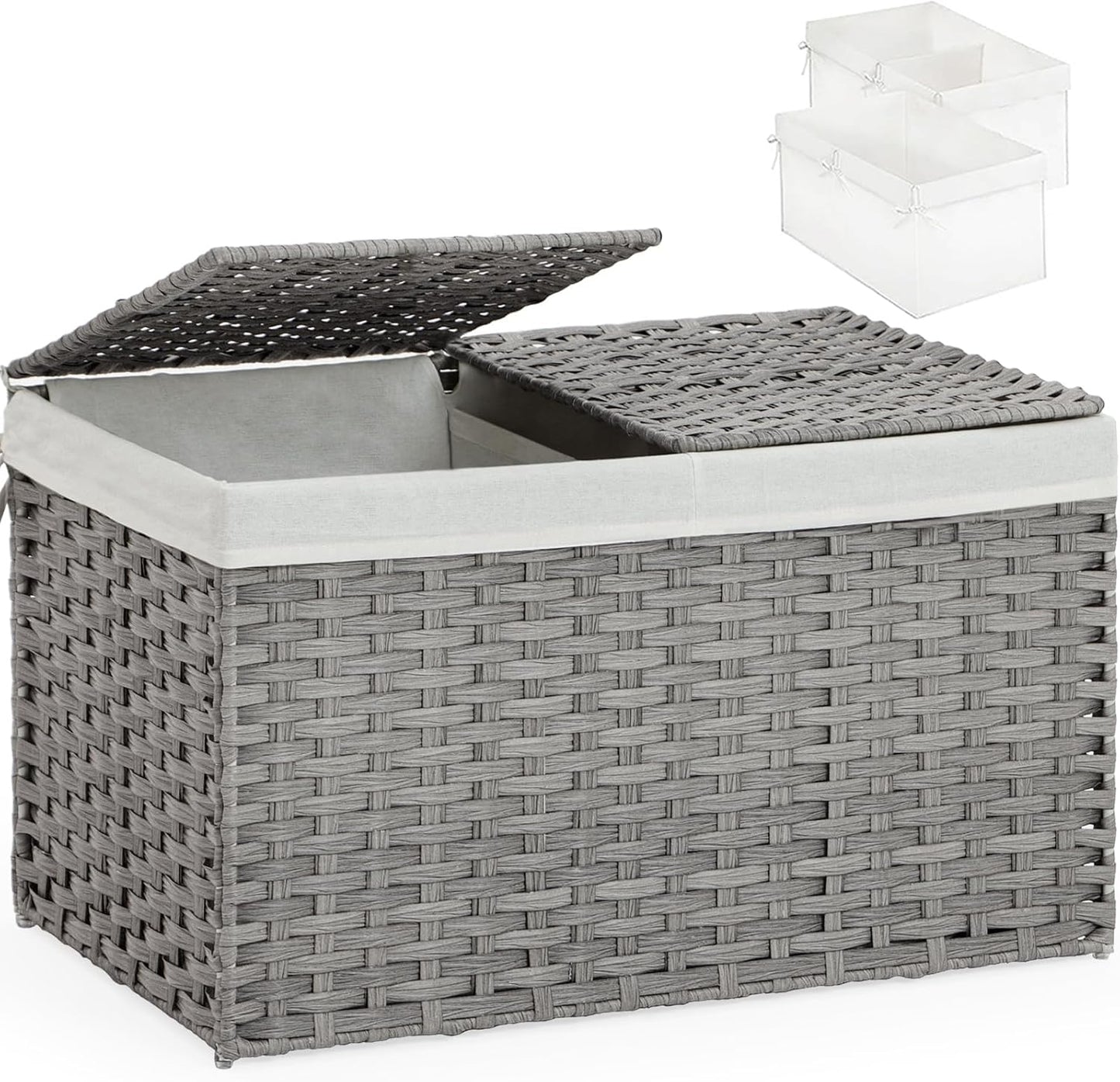 Woven Storage Basket with Lid for Tidy Living Spaces
