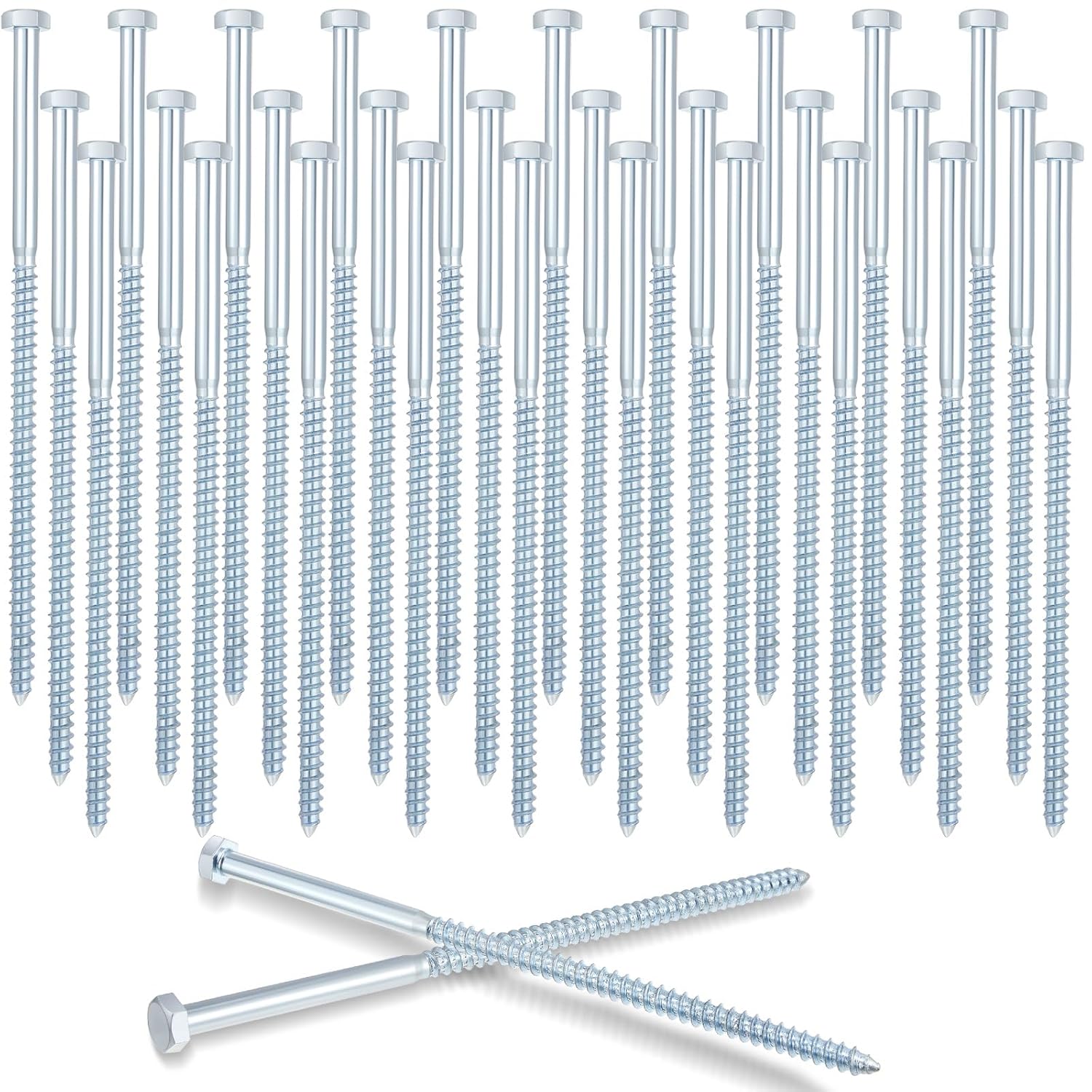 Tandefio 30 Packs Lag Bolt Screws for Wood - 10 in Galvanized