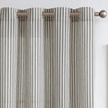 Linen Curtains for Living Room Charcoal Grey on Beige - Farmhouse