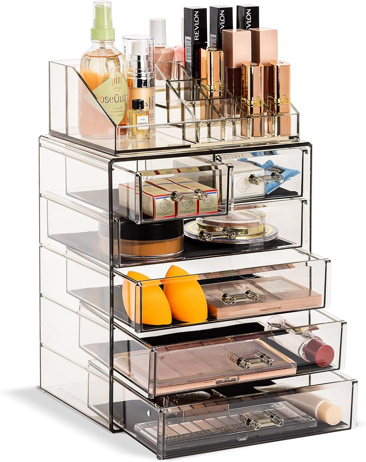 Acrylic Makeup Organizer Set with 6 Drawers for Beauty Essentials