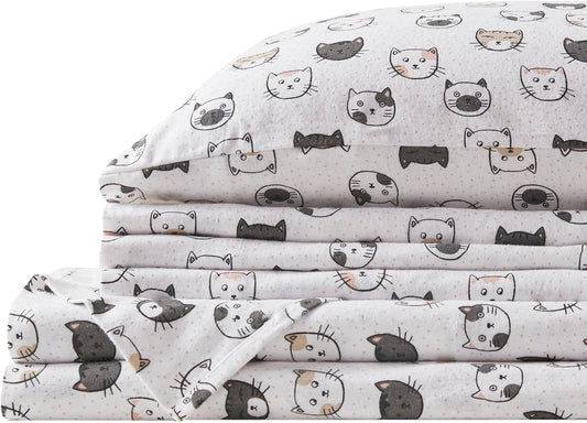 Comfort Spaces Cotton Flannel Deep Pocket Sheets Set for Twin