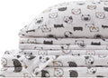 Comfort Spaces Cotton Flannel Deep Pocket Sheets - Full, Grey/Pink