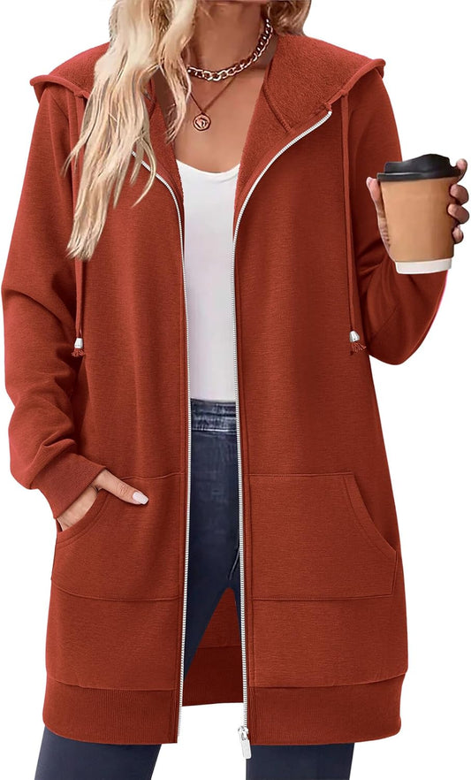 Zeagoo Women's Zip Up Hoodies for Cozy Fall Fashion