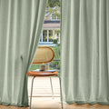 MIULEE Non-See-Through Privacy Linen Curtains 2 Panels - Sage Green