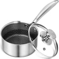 MICHELANGELO 1 Quart Saucepan with Lid - Even Heat, Honeycomb Nonstick