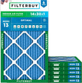14x30x1 MERV 13 Air Filter 6-Pack - Optimal Smoke & Allergy Defense