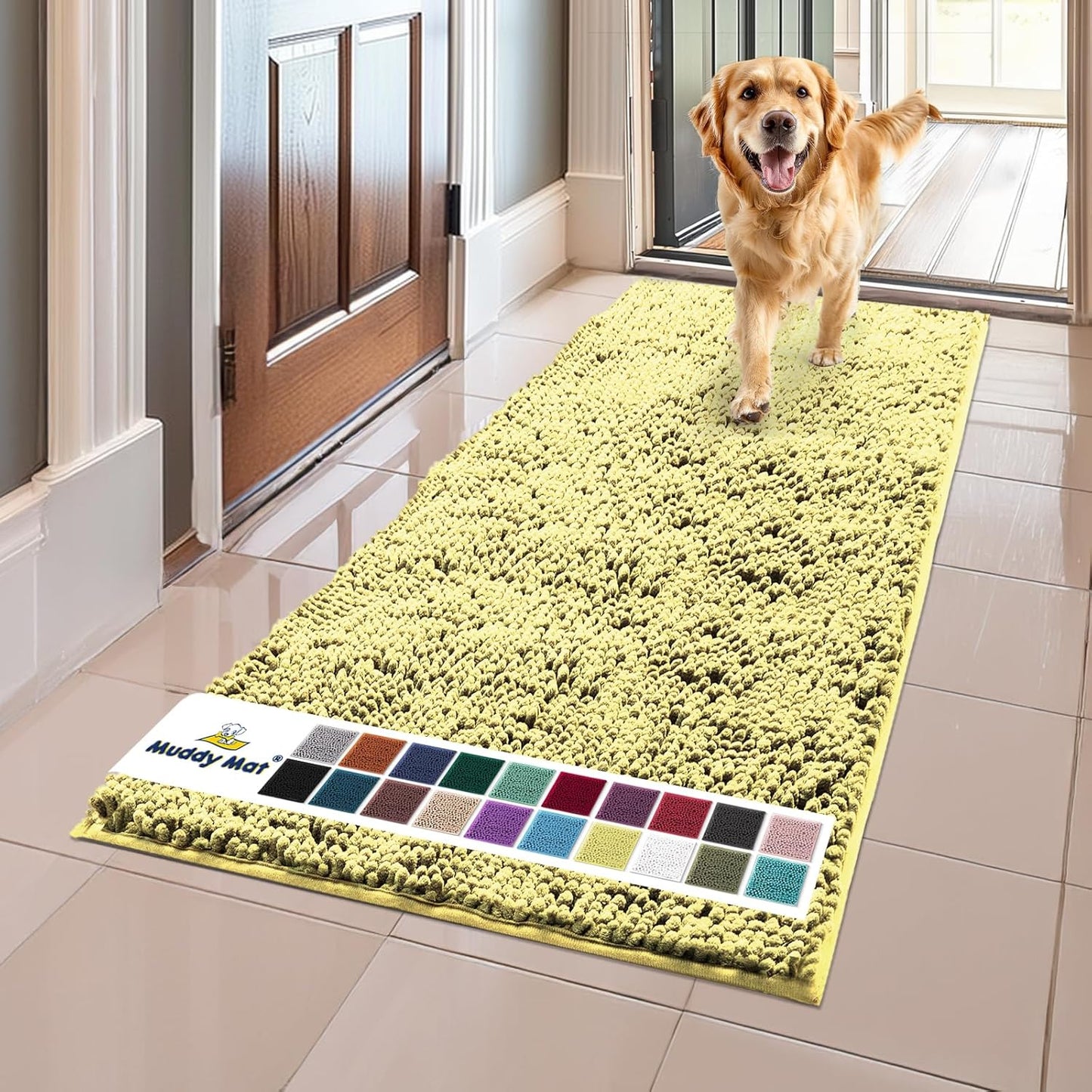Muddy Mat Original Dog Door Mat for Muddy Paws - Super Absorbent
