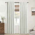 Linen Blackout Curtains 84 in Length 2 Panels Set - Total Privacy