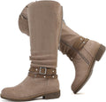 Luoika Women Extra Wide Calf Knee High Boots - Slouchy Wide Fit